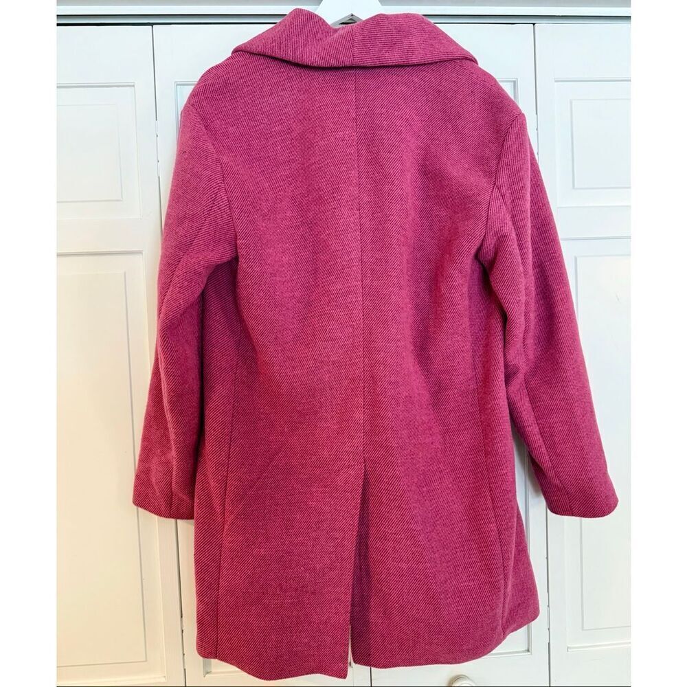Avec les Filles pink oversized shawl neck peacoat size M - Picture 5 of 8